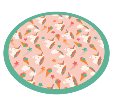 Egyszarvú és fagylalt mintás vinyl mat - TenStickers