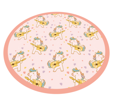Egyszarvú tánckör vinil szőnyeg gyerekek - TenStickers