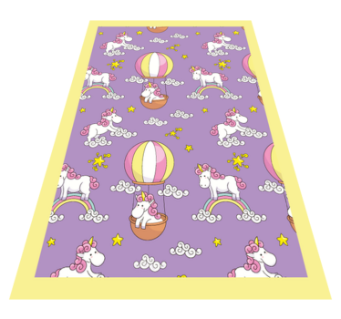 Egyszarvú, ballon bakelit szőnyeggel - TenStickers