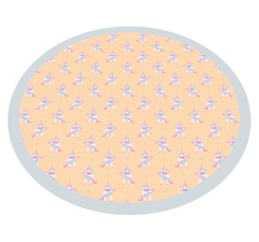 Nyuszi gömbölyű vinil szőnyeg óvodák - TenStickers