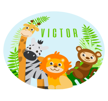 Testreszabható állatok személyre szabott vinilszőnyeg - TenStickers
