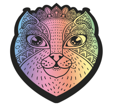 Macska éjjel kollázs hálószoba szőnyeg - TenStickers