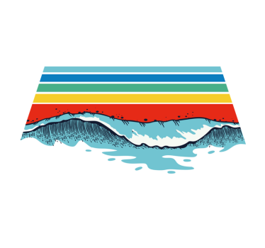Retro hullámok retro szőnyeg - TenStickers