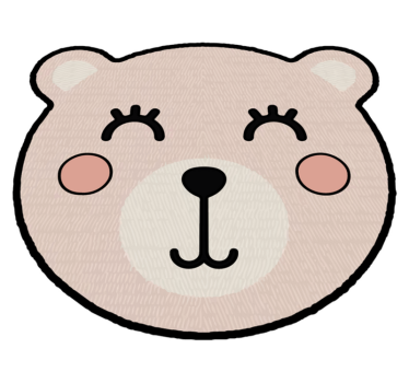 Lány anime medve állat szőnyeg - TenStickers
