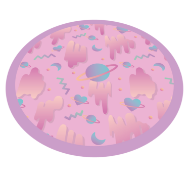 édesség az űrben gyerekek vinyl szőnyeg - TenStickers
