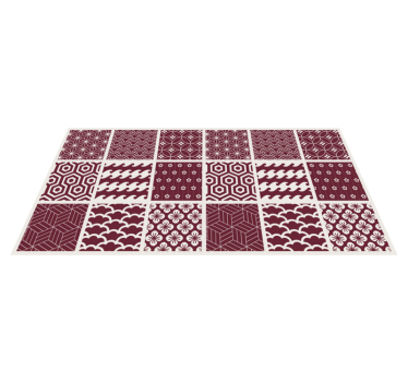 Piros cserép mintás vinyl mat - TenStickers