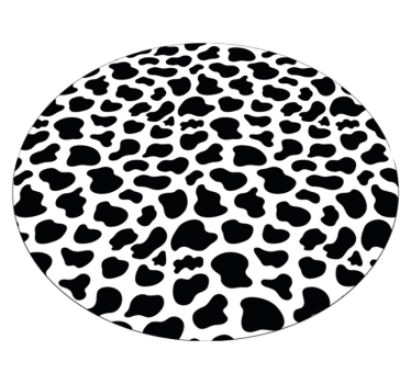 Fekete tehén állat nyomtatott vinil szőnyeg - TenStickers