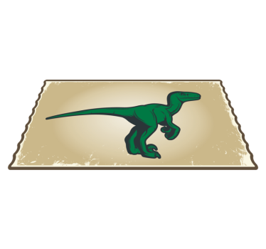 Rajzfilm raptor kabala dinoszaurusz állati szőnyeg - TenStickers