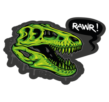 Dinoszaurusz grafika vinil szőnyeg állat - TenStickers