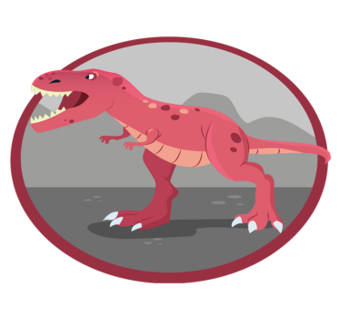 Vörös dinoszaurusz ordít 3d vinil szőnyeg - TenStickers