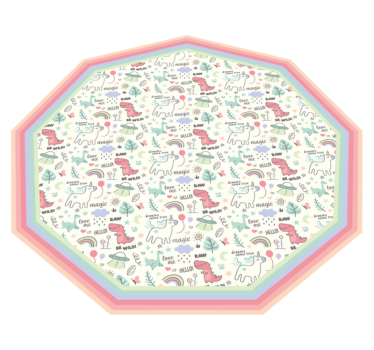 Játékos ábécé motívuma vinil szőnyeg gyerekek - TenStickers