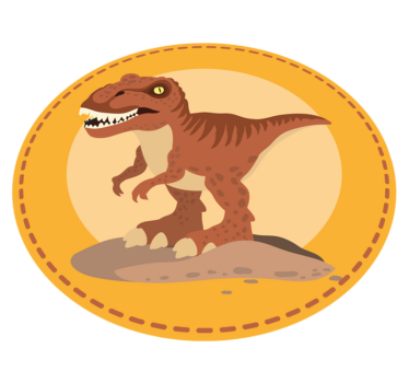 Narancssárga dinoszaurusz háttér állati szőnyeg - TenStickers