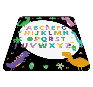 Színes oktatási játékidő vinil szőnyeg ábécé - TenStickers