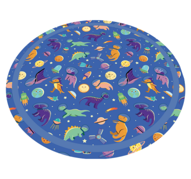 Tér dinoszaurusz kerek vinil szőnyeg gyerekek - TenStickers