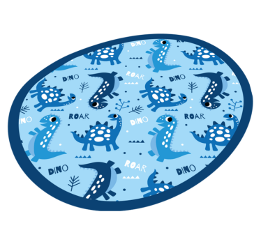 Kék dinoszauruszok ordítanak és dino vinyl szőnyeg - TenStickers