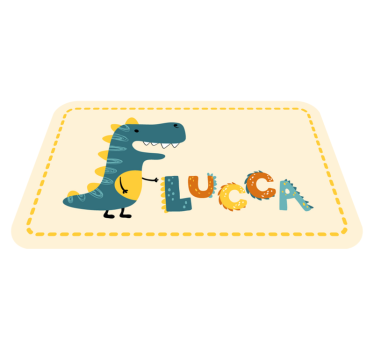 Játékos dinoszaurusz Vinil szőnyeg nevekkel - TenStickers