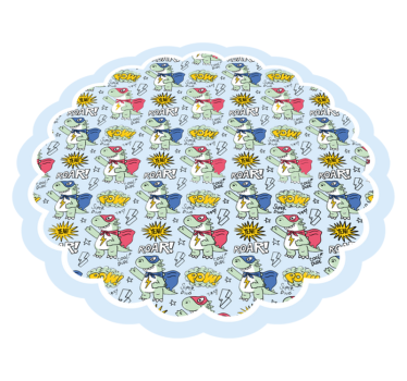 Szuper dinoszaurusz mintás gyerek vinil szőnyeg - TenStickers