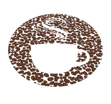 Cu kávé szemes kávé szőnyegekkel - TenStickers