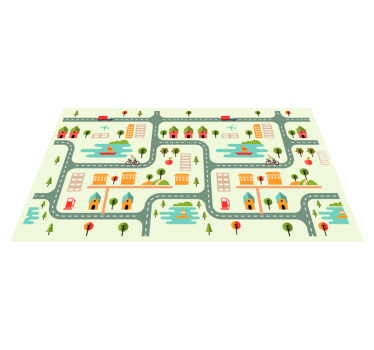 Road playmat gyermek road mat - TenStickers