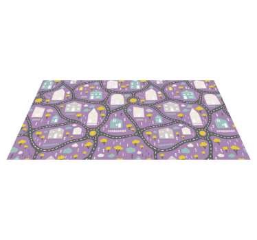 Playrug városi táj utak lány road mat - TenStickers