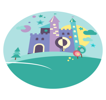 Fantasy kastélyjáték vinil szőnyeg gyerekek - TenStickers
