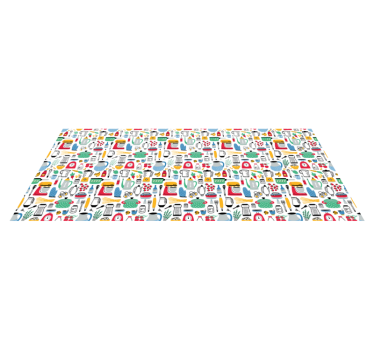 ábécé csempe vinil szőnyeg ábécé - TenStickers