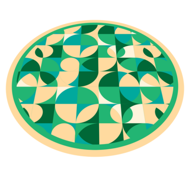 Zöld design kör alakú kortárs szőnyegek - TenStickers