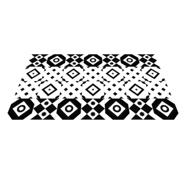 Patchwork fekete-fehér kortárs szőnyegek - TenStickers