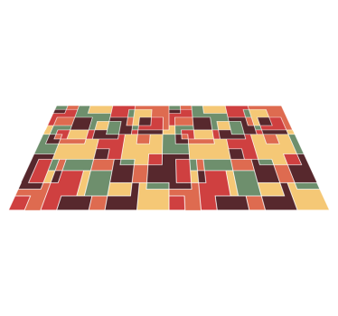 Geometriai téglalapok cserépszőnyeg - TenStickers
