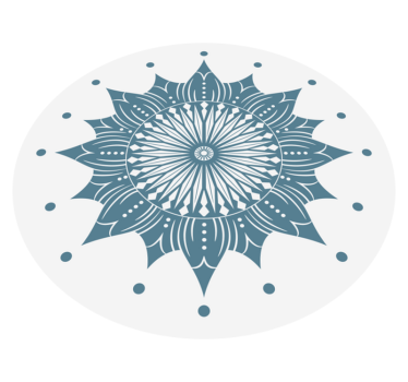 Türkiz mandala szőnyeg - TenStickers
