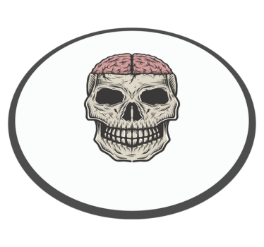 Agy és koponya tizenéves szőnyegek hálószobákhoz - TenStickers
