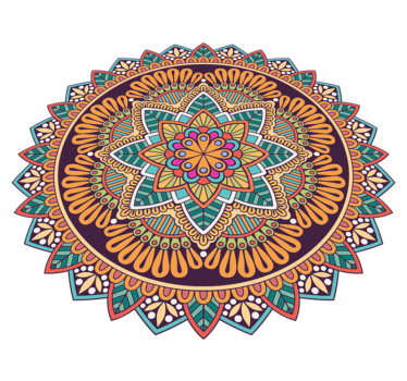 Színes mandala virág mandala szőnyeg - TenStickers