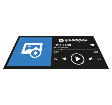 Spotify zene szöveges és képi személyre szabott vinyl szőnyeg - TenStickers