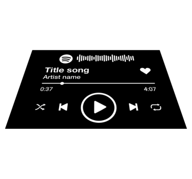 Spotify szöveges, személyre szabott vinilszőnyeg - TenStickers