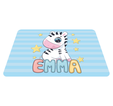 Zebra csíkos móka vinil szőnyeg gyerekek - TenStickers