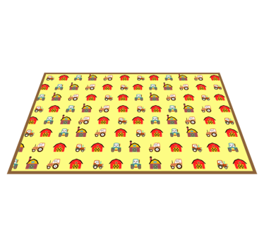 Traktor és parasztház gyerekek vinil szőnyeg - TenStickers