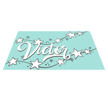 Testreszabható stardust Vinil szőnyeg nevekkel - TenStickers