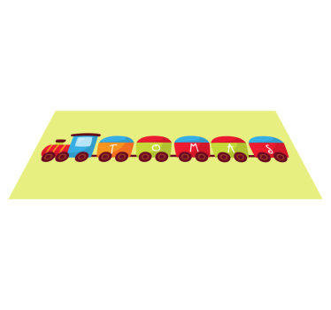 Személyre szabott vonat Vinil szőnyeg nevekkel - TenStickers