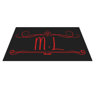 Monogram elegancia Vinil szőnyeg nevekkel - TenStickers