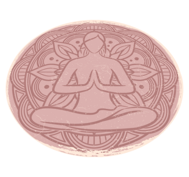Lótusz meditációs figura virág vinyl szőnyeg - TenStickers