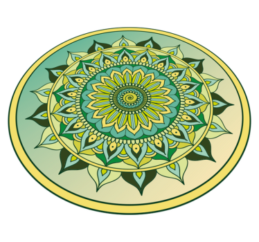 Mandala zöld ombre mandala szőnyeg - TenStickers