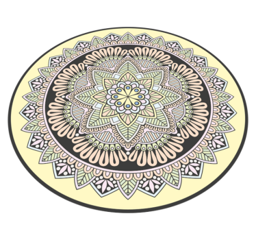 Sokszínű mandala mozaik vinil padló - TenStickers