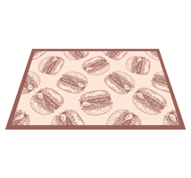 Burger illusztrációk vinil szőnyeg állat - TenStickers