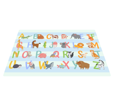 ábécé állatparádé vinil szőnyeg mások - TenStickers