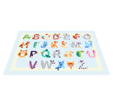 Betűrendes lények vinil szőnyeg ábécé - TenStickers