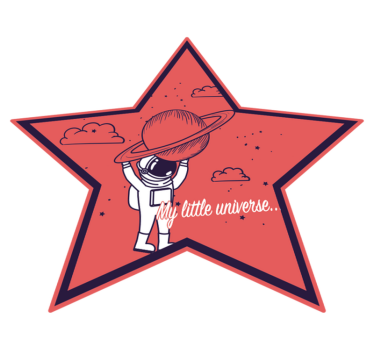 űrhajós csillagkutató vinil szőnyeg gyerekek - TenStickers