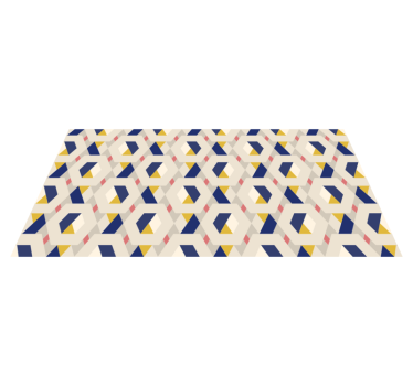 Hatszögletű geometriai motívum vinil szőnyeg modern - TenStickers