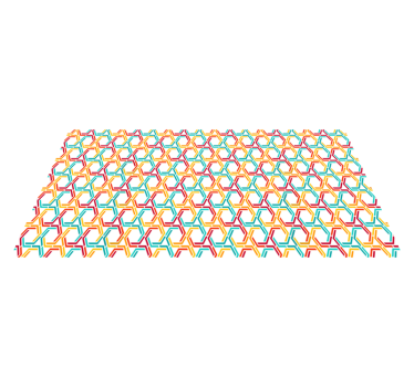 Színes hatszög mintás geometriai vinil szőnyeg - TenStickers