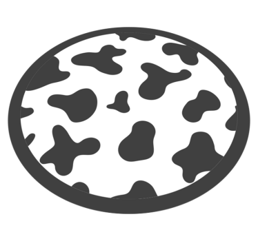 Marhabőr kör alakú motívum vinil szőnyeg állatnyomat - TenStickers