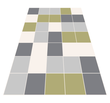 Geometriai csempe kialakítás vinil szőnyeg csempe hatás - TenStickers